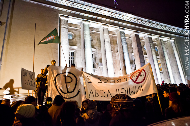 Demonstracja przeciw ACTA fot. Maciej Chyra